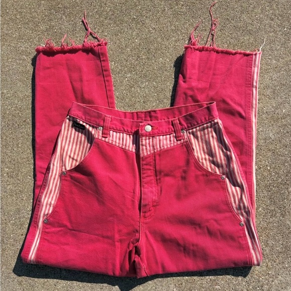 Wrangler Denim - Vintage Red Wranglers with pinstripe accent